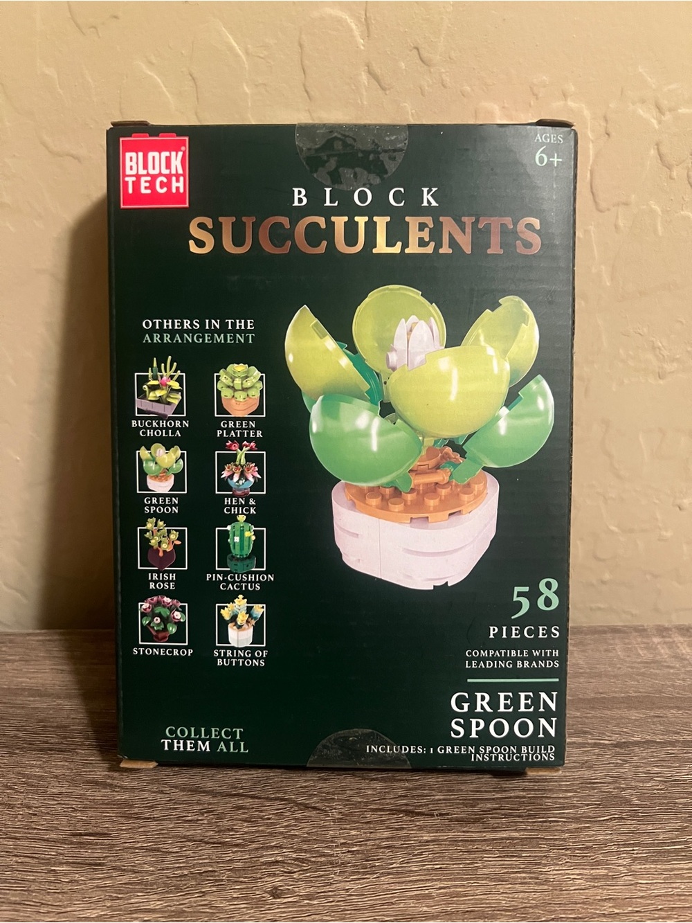 Block Tech Succulents Green Spoon Five Below Build Flowers NIB